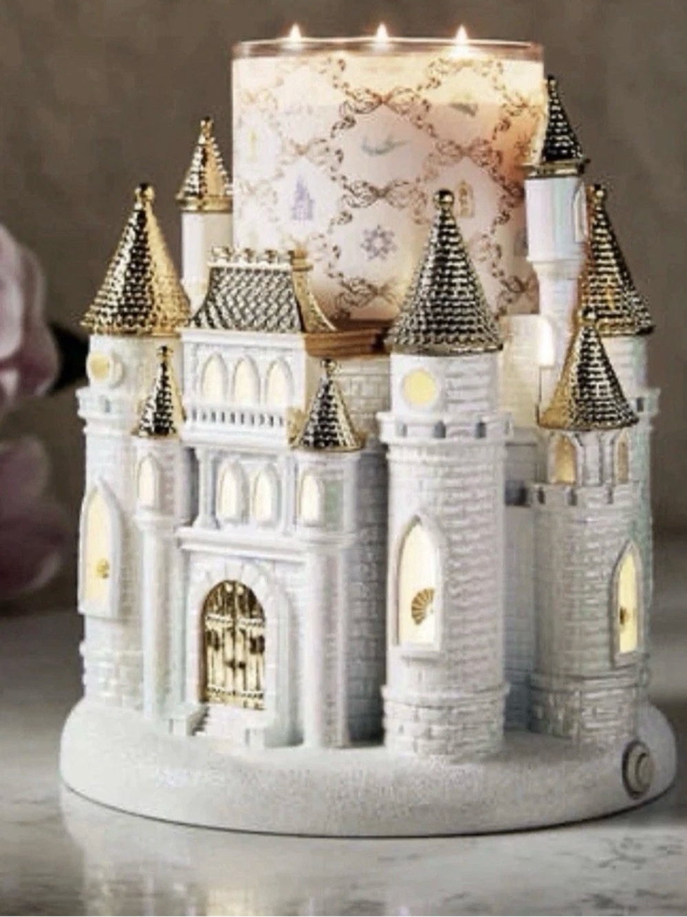 New Bath & Body Works Disney Princess Light Up Castle Candle Wedding Centerpiece